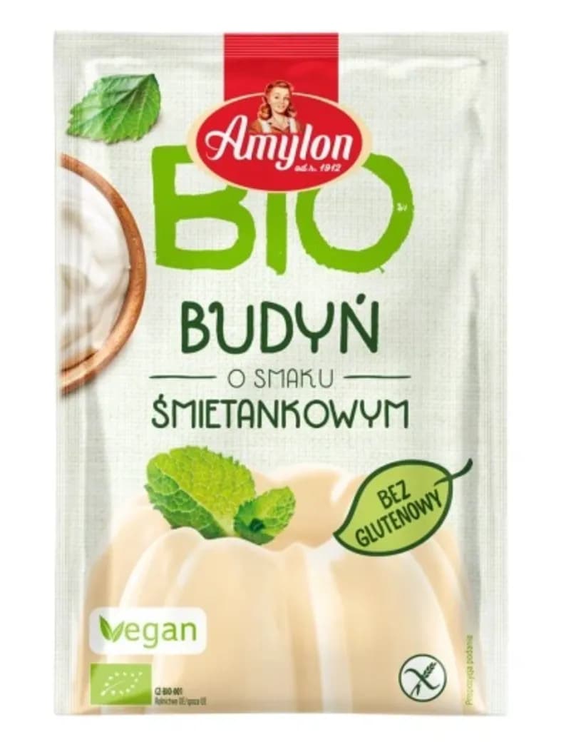 Amylon Budyń O Smaku Śmietankowym Bezglutenowy BIO 40 g - zdjęcie 1