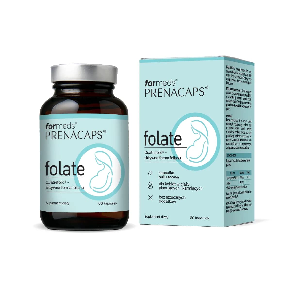 ForMeds Prenacaps folate Quatrefolic® 60 kapsułek wegańskich - zdjęcie 1