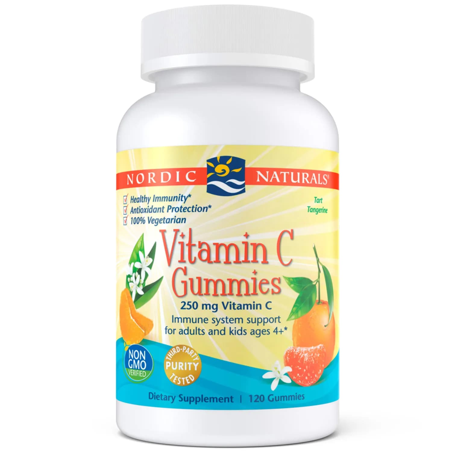 Nordic Naturals witamina C dla dzieci 120 żelków mandarynkowych - zdjęcie 1