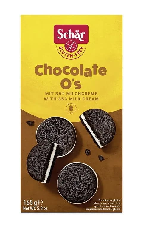 Schar Ciastka Chocolate O's Disco Ciok z kremem mlecznym 165 g - zdjęcie 1