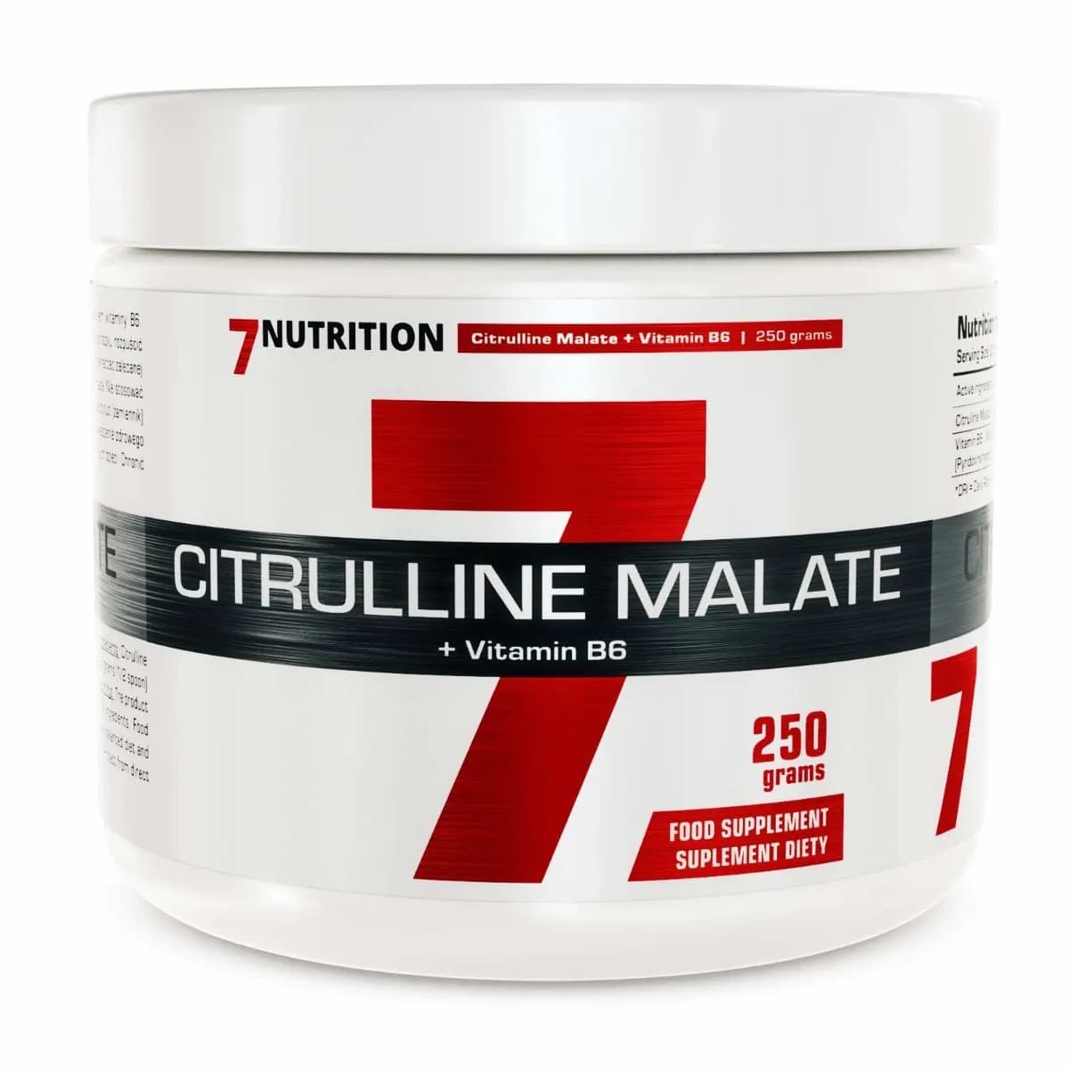 7Nutrition Citrulline Malate jabłczan cytruliny z witaminą B6 250g - zdjęcie 1