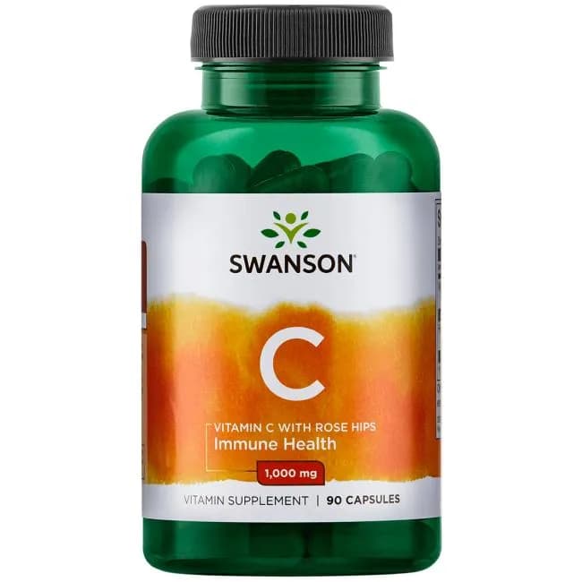Swanson witamina C z dziką różą 1000 mg 90 kapsułek - zdjęcie 1