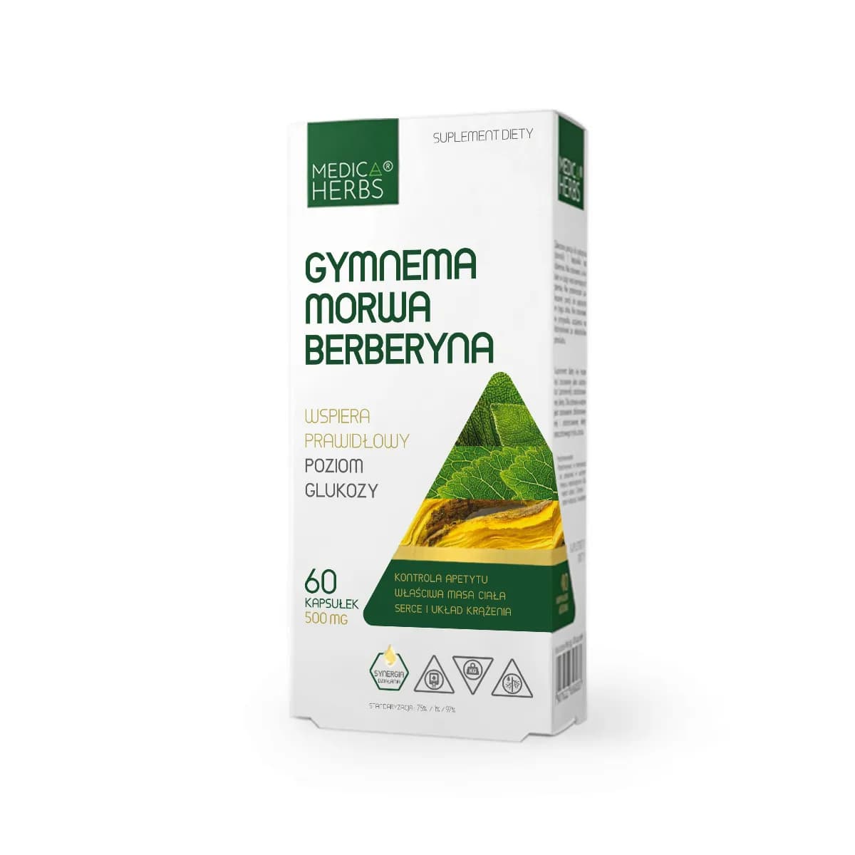Medica Herbs Gymnema Morwa Berberyna 500 mg 60 kapsułek - zdjęcie 1