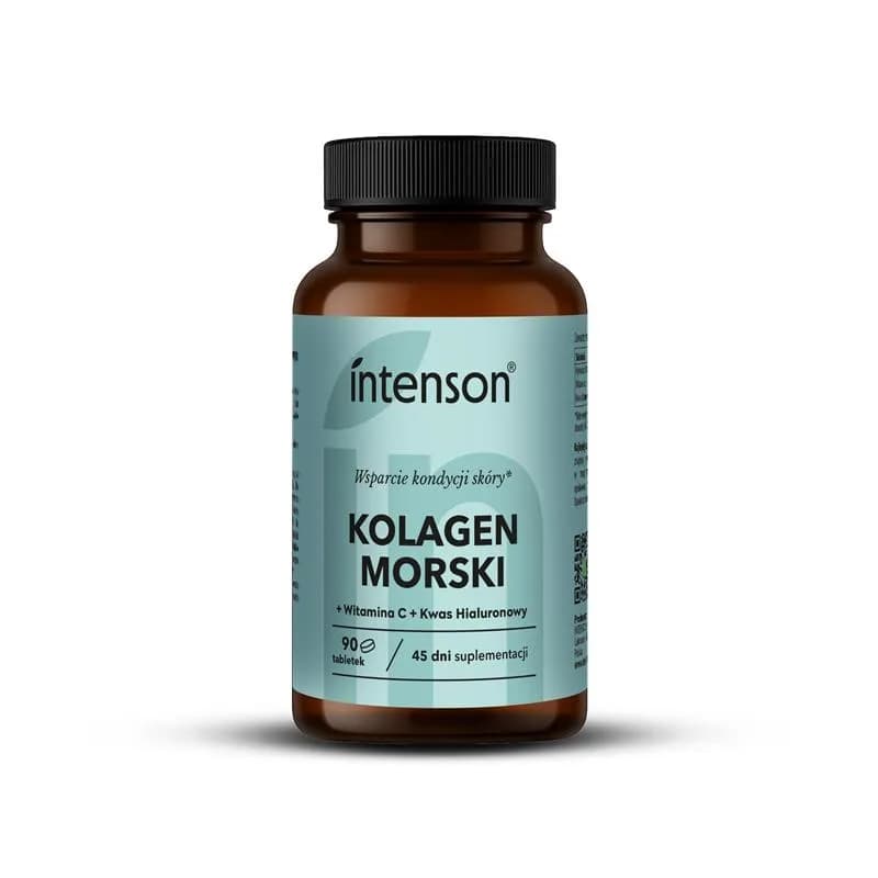 Intenson Kolagen Morski + Kwas Hialuronowy + Witamina C 90 tabletek - zdjęcie 1