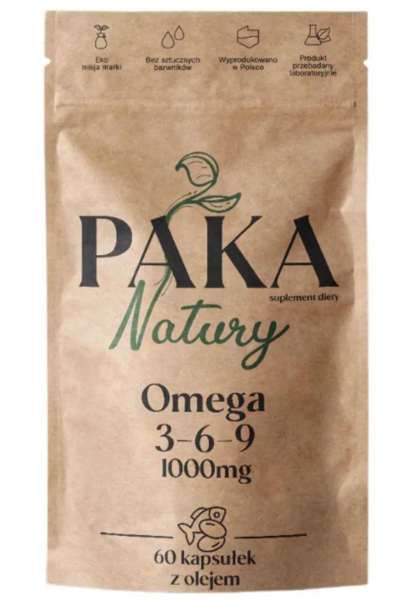 Paka Natury Omega 3-6-9 1000 mg ALA EPA DHA 60 kapsułek miękkich - zdjęcie 1