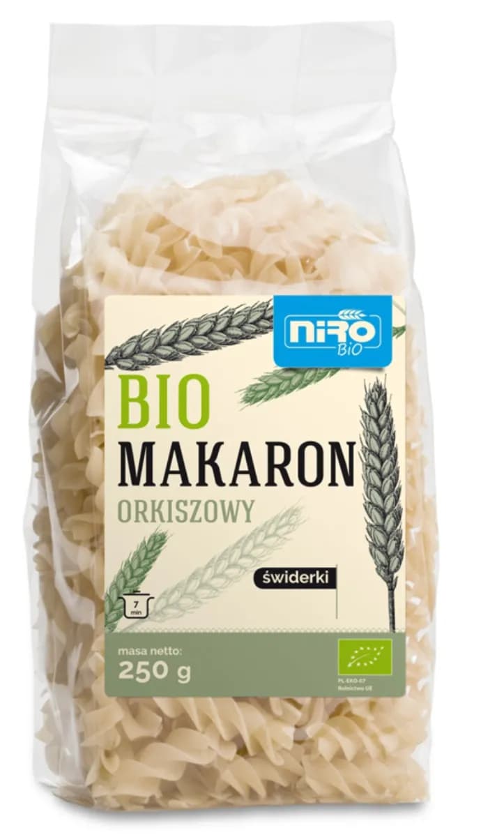 Niro Makaron Orkiszowy Świderki BIO 250 g - zdjęcie 1