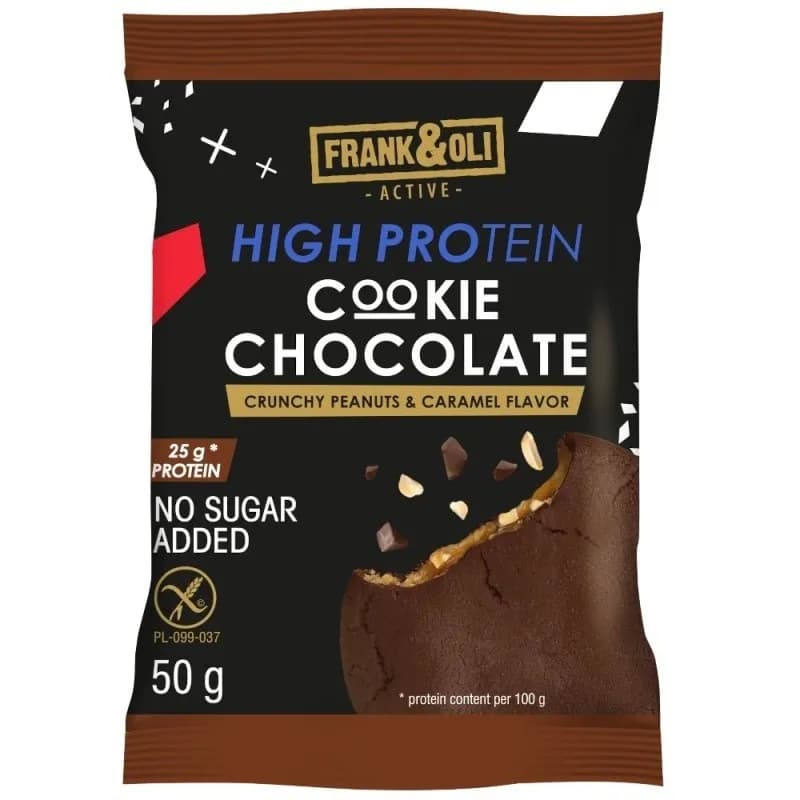 Frank&Oli High Protein CookieCzekolada Orzeszki ziemne Karmel 50 g - zdjęcie 1