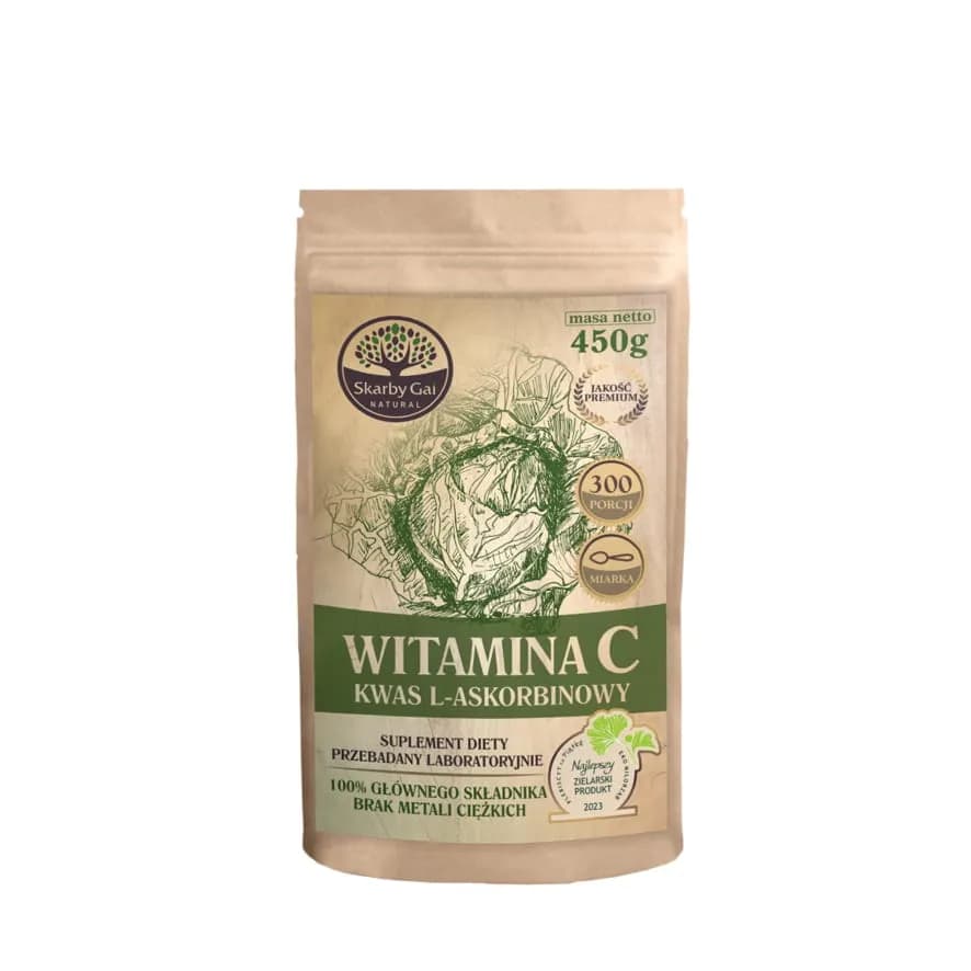 Skarby Gai Naturalna Witamina C Kwas L-askorbinowy z kapusty 450 g - zdjęcie 1