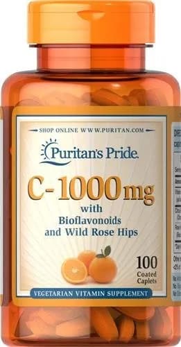Puritan's Pride C-1000 mg z biofalwonoidami i dziką różą 100 tabletek powlekanych - zdjęcie 1