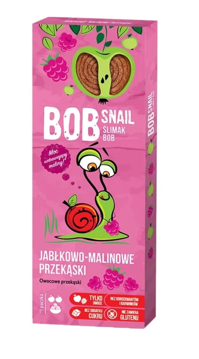 BOB SNAIL Przekąska jabłkowo - malinowa 30 g - zdjęcie 1