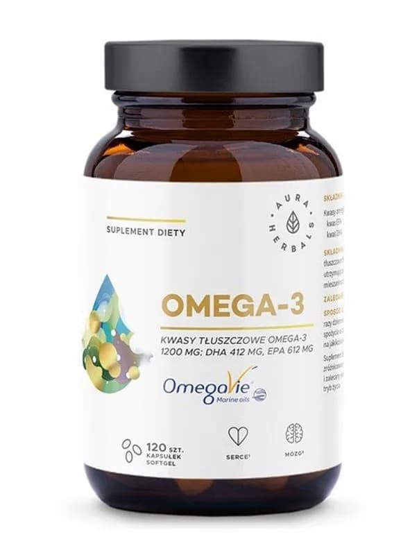 Aura Herbals Omega-3 1200 mg 120 kapsułek - zdjęcie 1