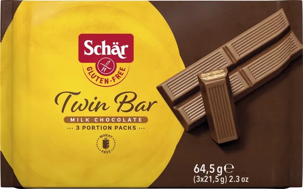 Schar Wafle czekoladowe Twin Bar (3x21,5 g) 64,5 g - zdjęcie 1