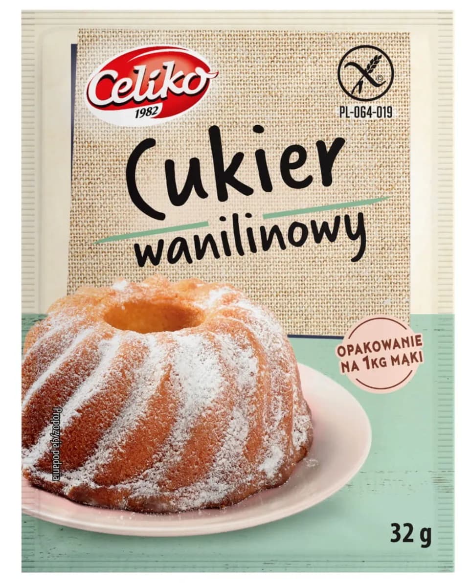 Celiko Cukier Wanilinowy Bezglutenowy 32 g - zdjęcie 1
