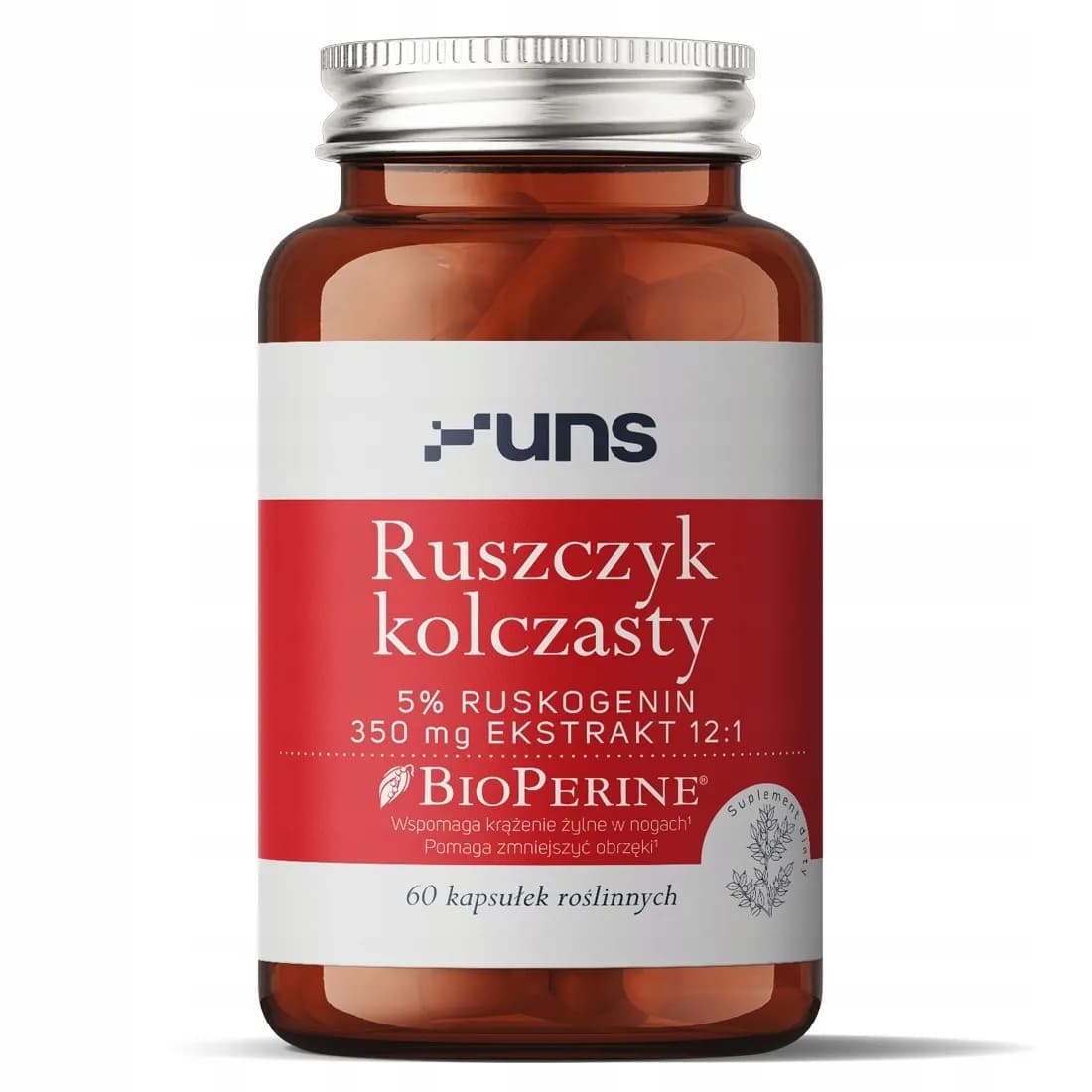 UNS Ruszczyk Kolczasty + Bioperine 60 vege kapsułek - zdjęcie 1