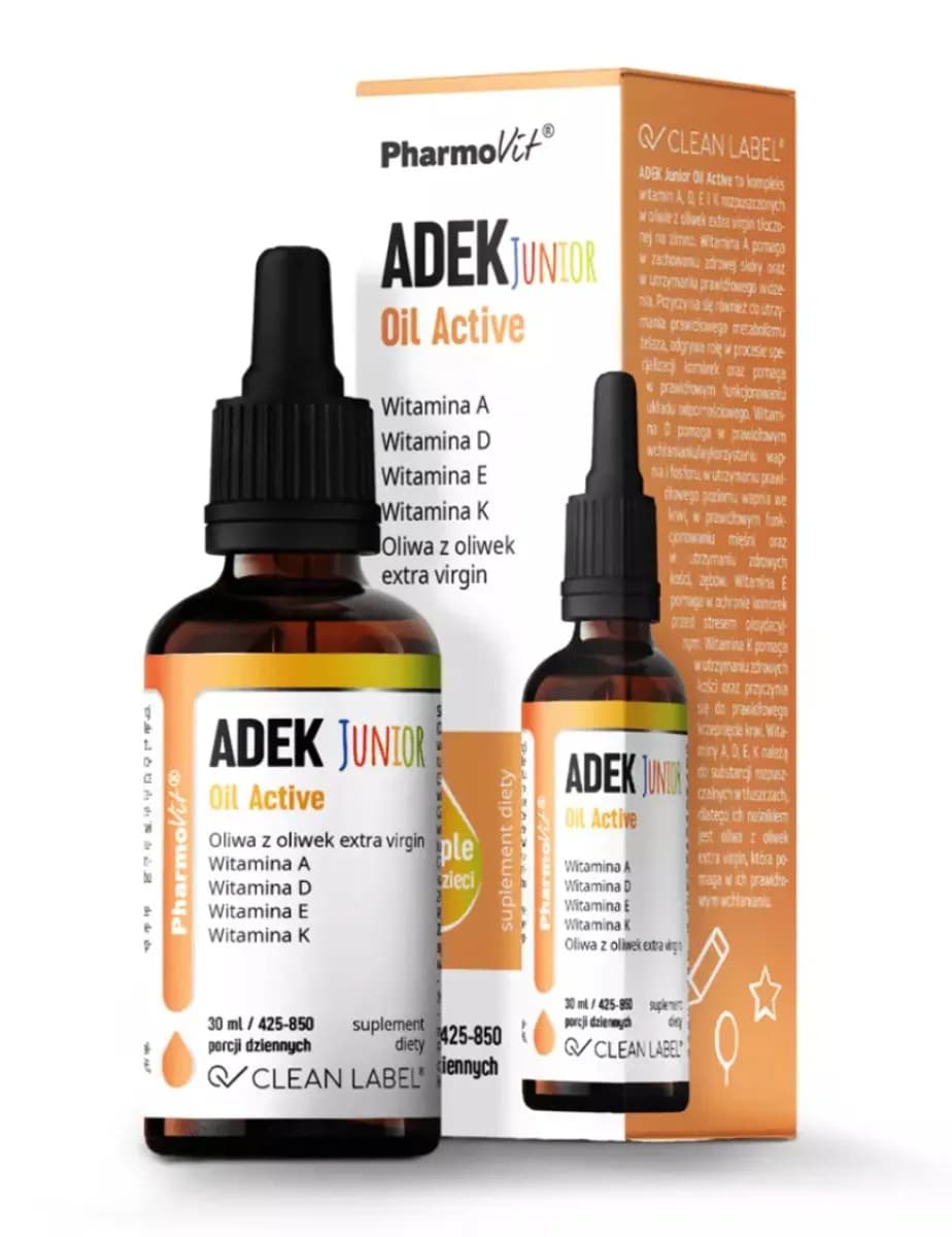 Pharmovit ADEK Junior Oil Active 30 ml - zdjęcie 1