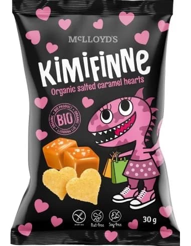 KIMIFINNE Chrupki kukurydziane smak słony karmel bezglutenowe BIO 30 g - zdjęcie 1