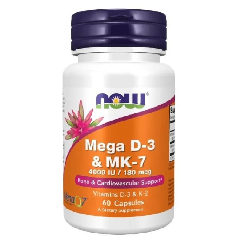 Now Foods Witamina D3 4000 IU & K2 MK-7 180 µg 60 kapsułek - zdjęcie 1