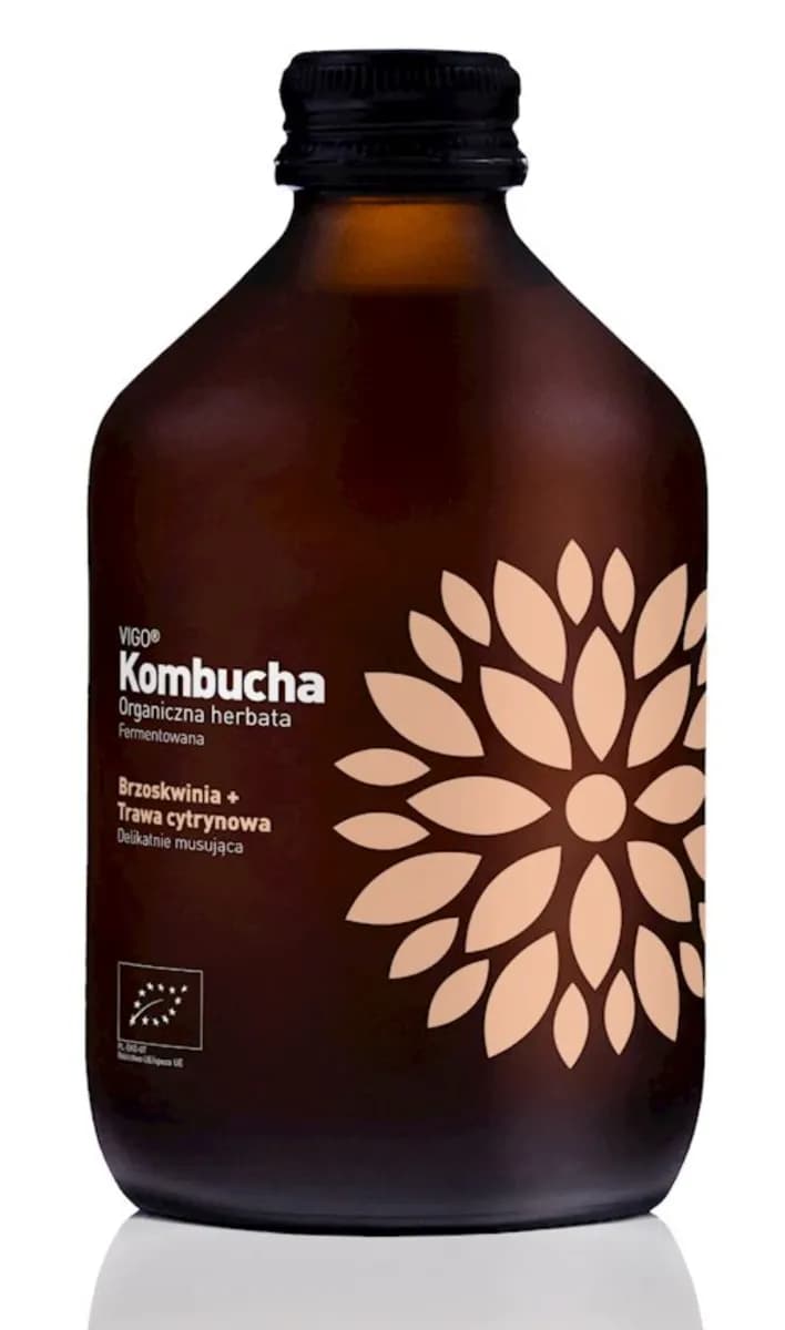 VIGO Kombucha Brzoskwinia Trawa cytrynowa 330 ml - zdjęcie 1