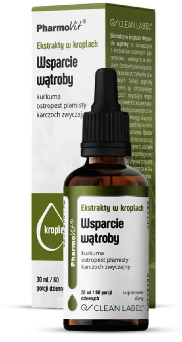 Pharmovit Ekstrakty w kroplach Wsparcie wątroby 30 ml - zdjęcie 1