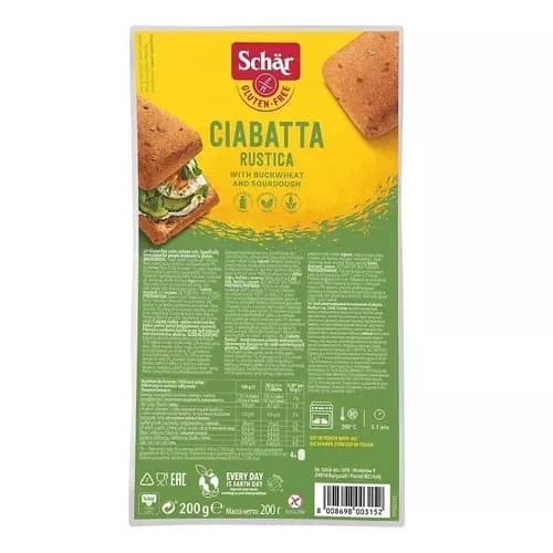 Schar Ciabatta bread Rustica wieloziarnisty 4x50 g 200 g - zdjęcie 1