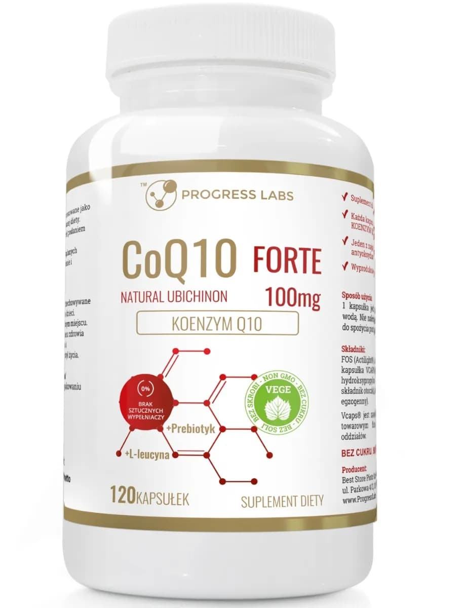 Progress Labs Coenzyme Q10 Forte + L-leucyna 120 kapsułek - zdjęcie 1