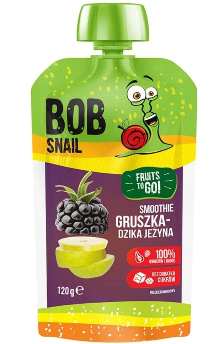 BOB SNAIL Smoothie gruszka jeżyna bez dodatku cukru 120 g - zdjęcie 1