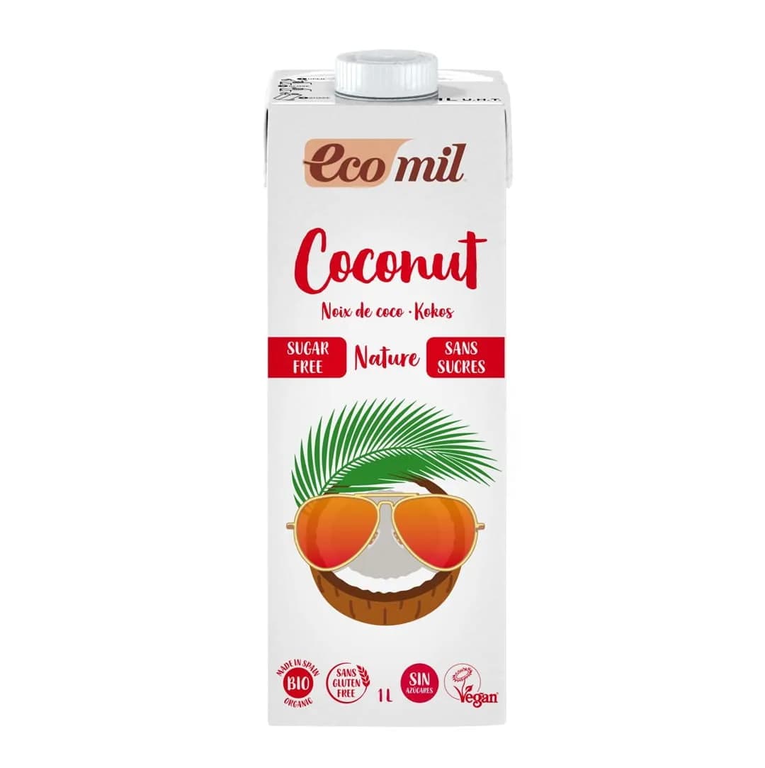 ECOMIL Napój kokosowy bez cukru bezglutenowy BIO 1 l - zdjęcie 1