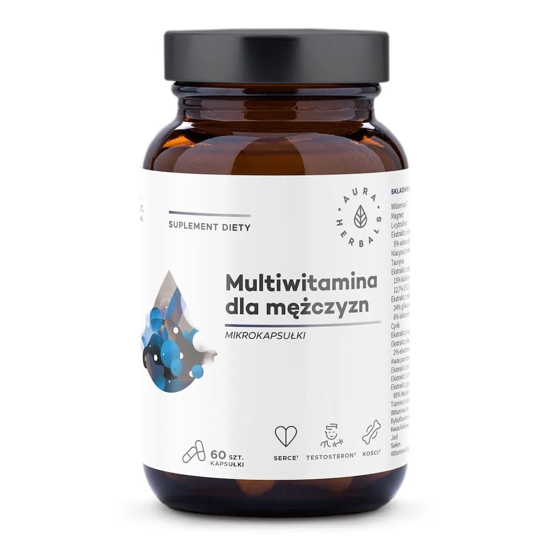 Aura Herbals Multiwitamina dla mężczyzn mikrokapsułki 60 kapsułek - zdjęcie 1