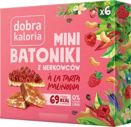 Dobra Kaloria Mini Batoniki z nerkowców a'la tarta malinowa 102g - zdjęcie 1