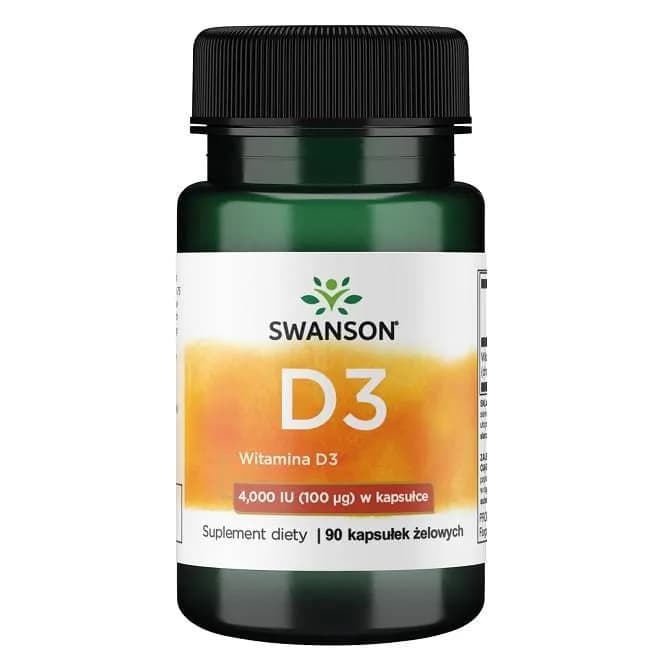 Swanson Witamina D3 4000 IU 90 kapsułek - zdjęcie 1