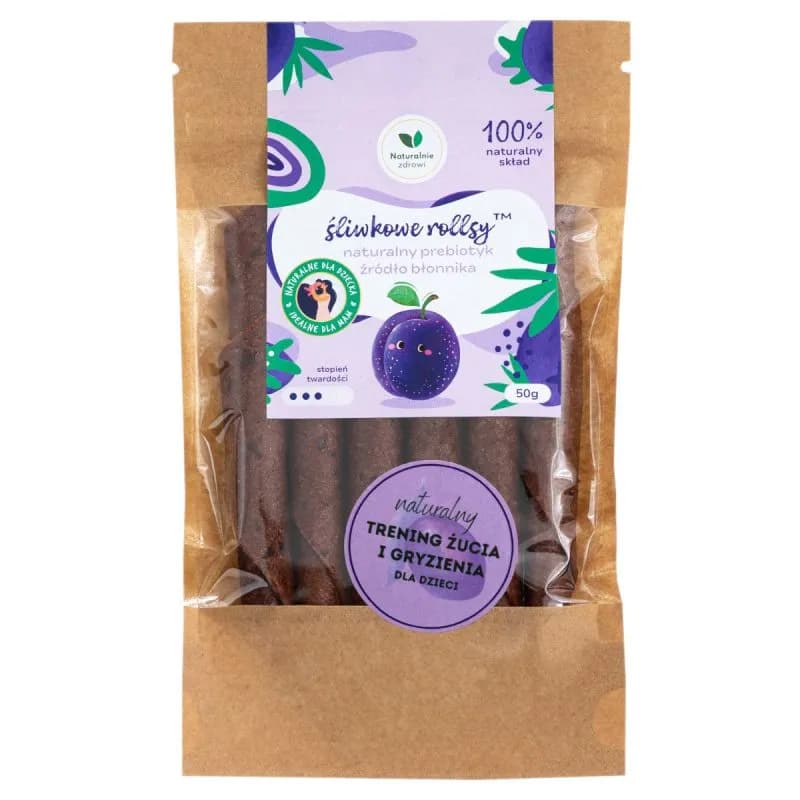 Naturalnie zdrowi Śliwkowe rollsy z inuliną 50 g - zdjęcie 1
