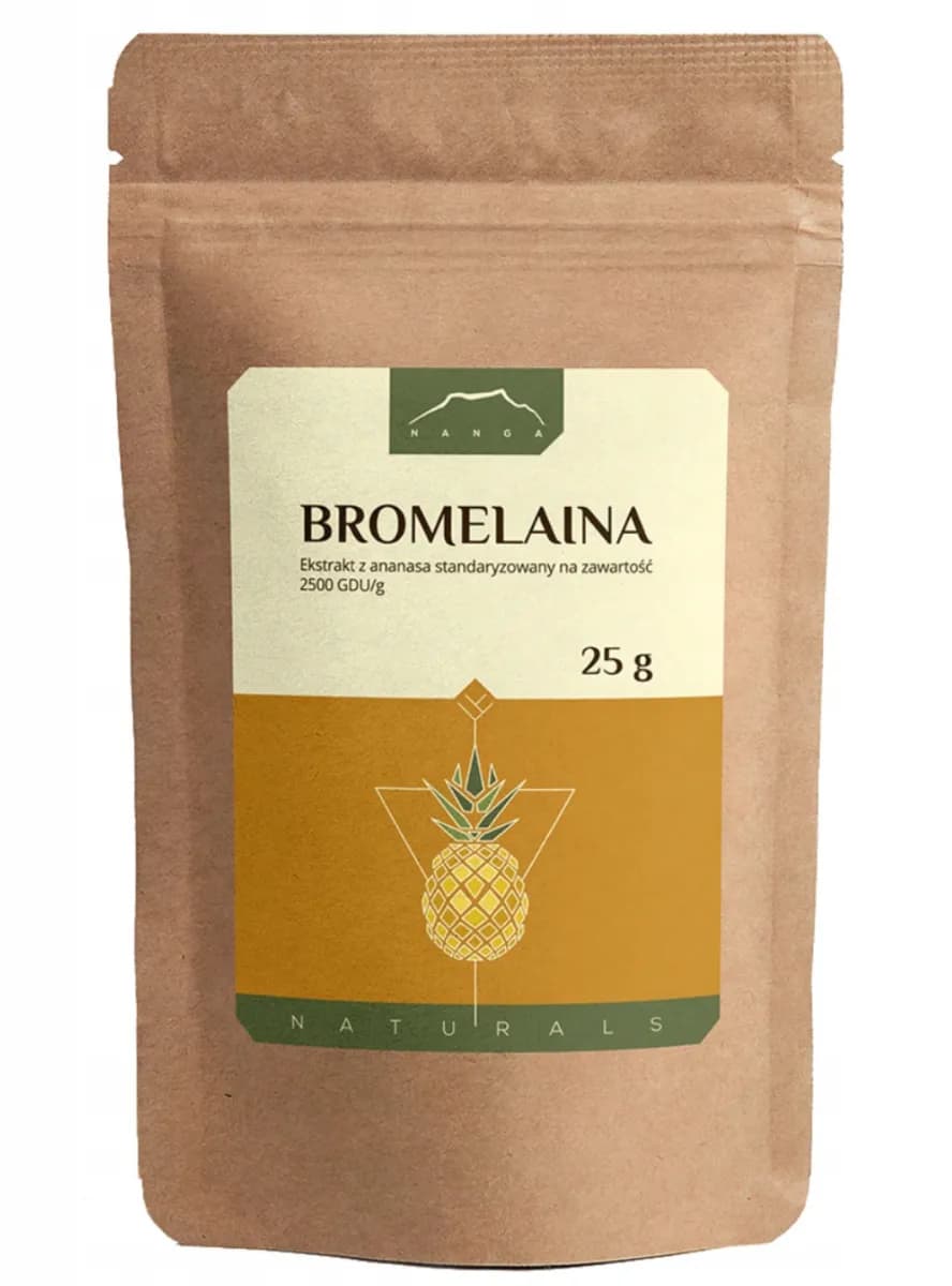 Nanga Bromelaina ekstrakt z ananasa 2500 GDU/g proszek 25 g - zdjęcie 1