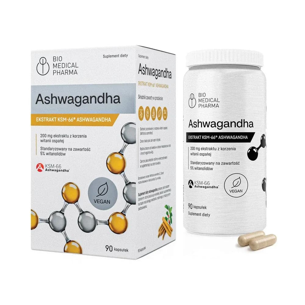 Bio Medical Pharma Ashwagandha KSM-66 90 kapsułek - zdjęcie 1
