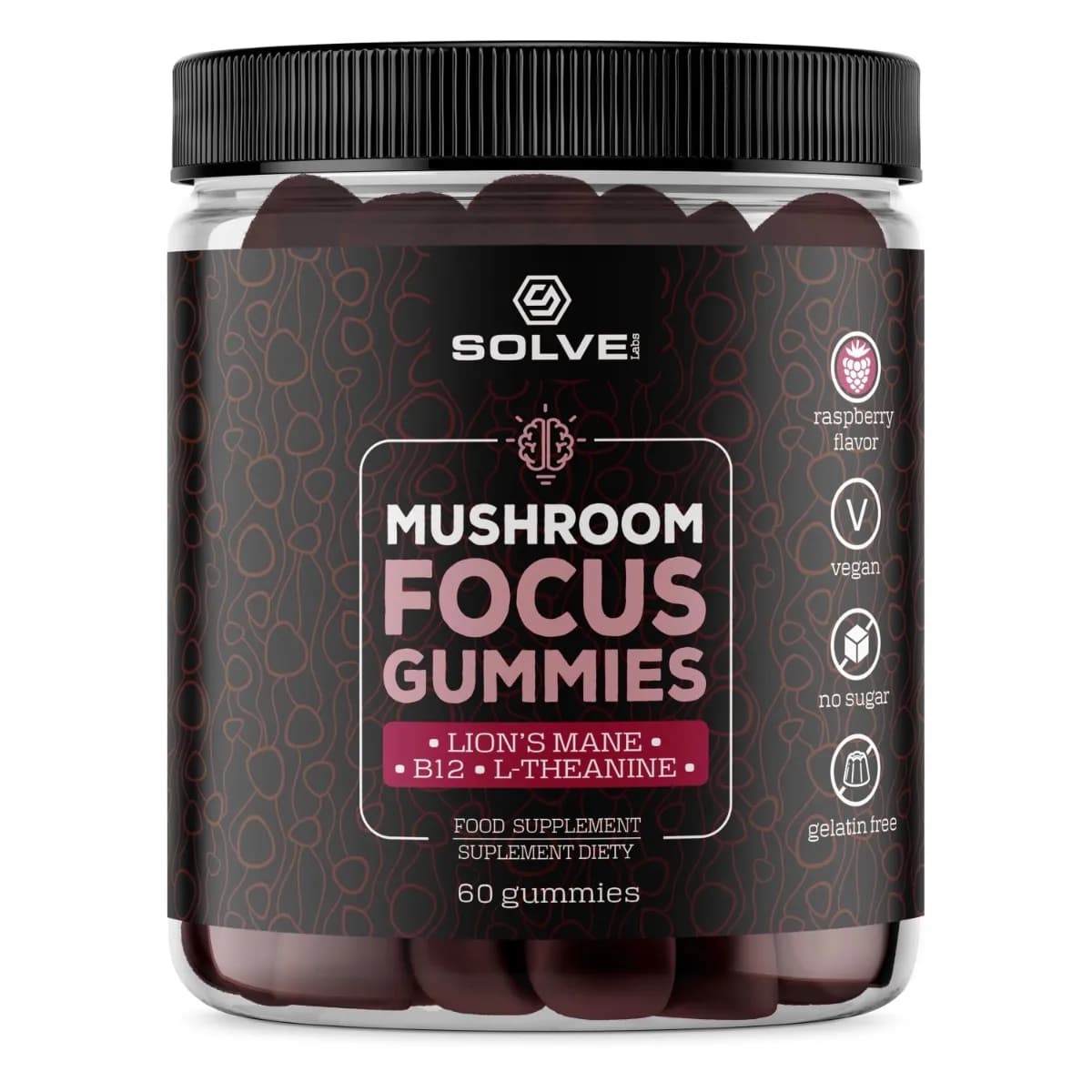 SolveLabs Mushroom Focus Gummies 60 żelek - zdjęcie 1
