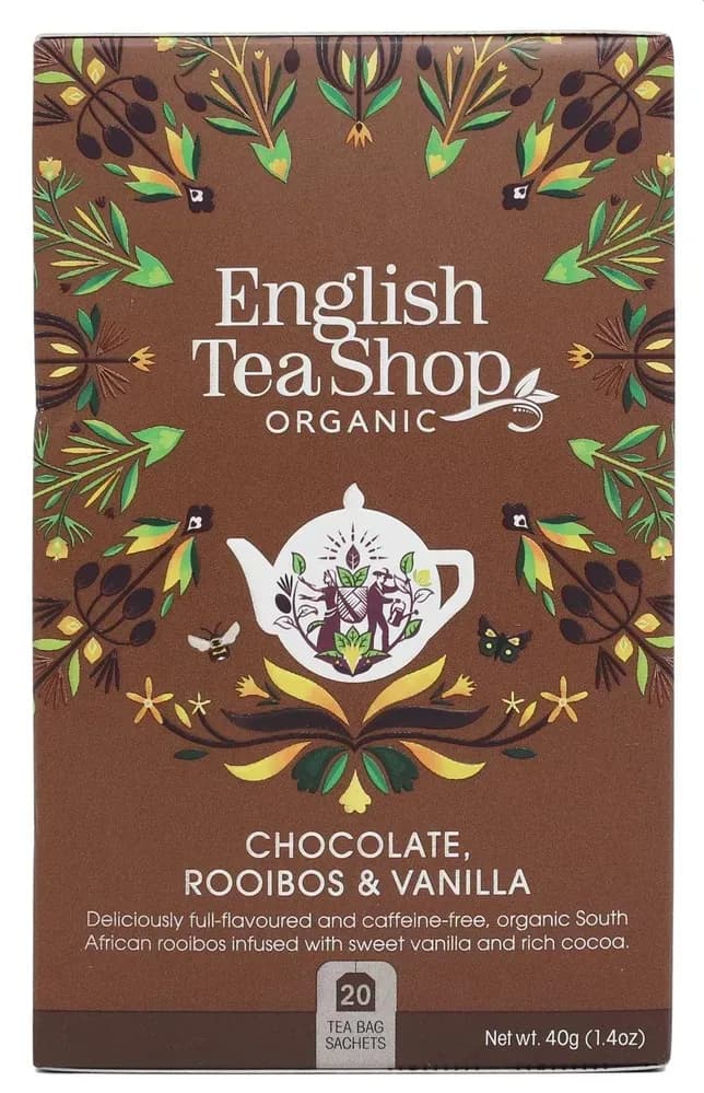 ENGLISH TEA SHOP Herbatka ziołowa Rooibos kakao waniliia BIO (20 x 2g) 40 g - zdjęcie 1