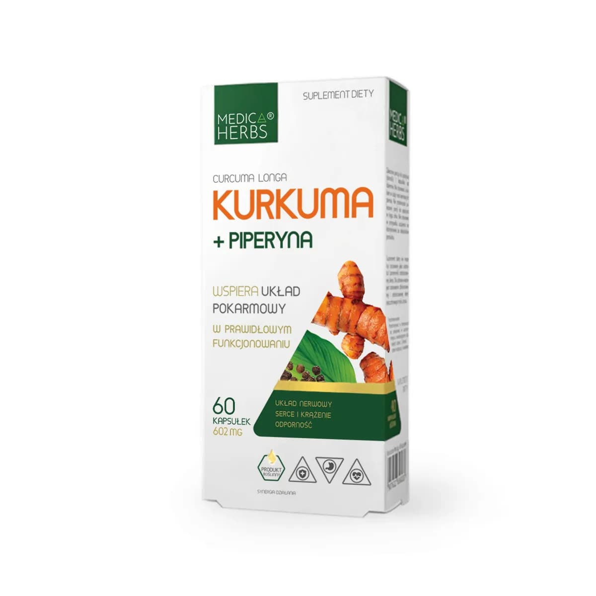 Medica Herbs Kurkuma + Piperyna 60 kapsułek - zdjęcie 1