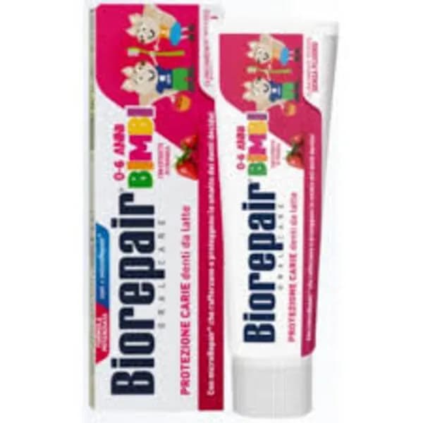 Biorepair Kids Pasta do zębów dla dzieci 0-6 lat 50 ml smak truskawkowy - zdjęcie 1