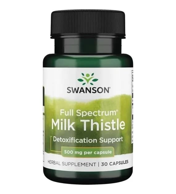 Swanson Full Spectrum Milk Thistle (Ostropest plamisty) 500 mg 30 kapsułek - zdjęcie 1
