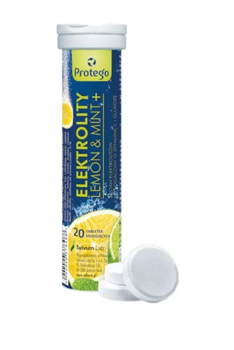 Protego Elektrolity Lemon Mint 20 tabletek musujących - zdjęcie 1