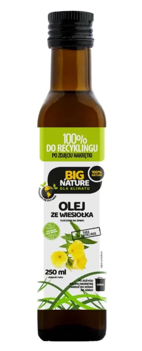 Big Nature Olej z wiesiołka tłoczony na zimno 250 ml - zdjęcie 1