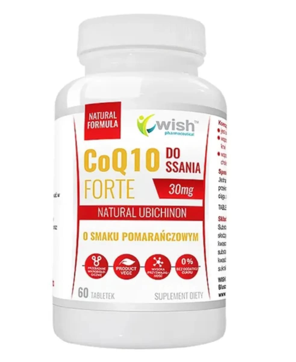 Wish Coenzyme Q10 Forte do ssania 60 tabletek - zdjęcie 1