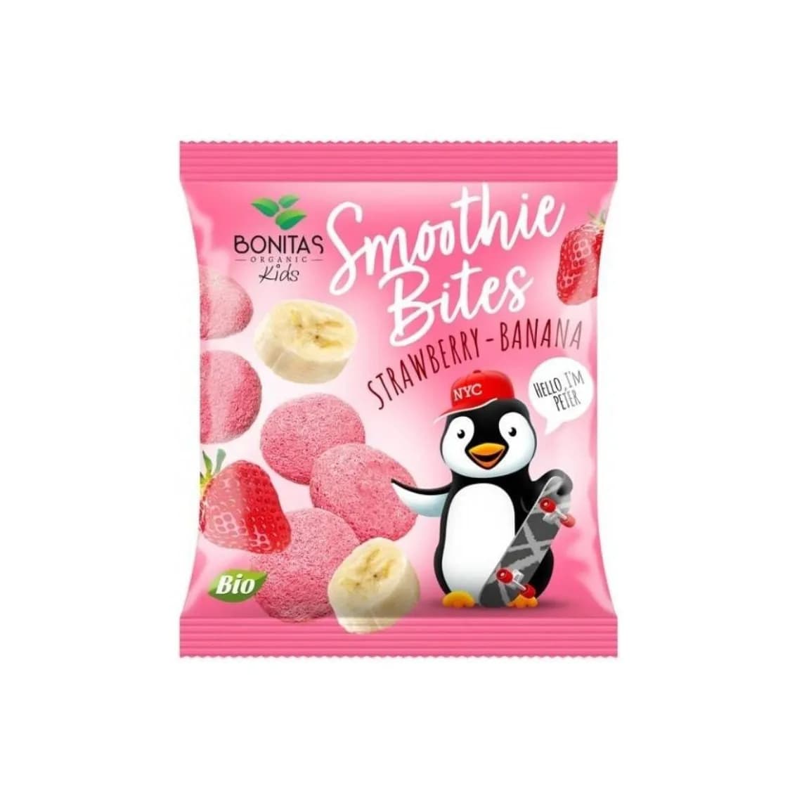 BONITAS Liofilizowana Przekąska truskawka-banan-jogurt BIO 10gr - zdjęcie 1