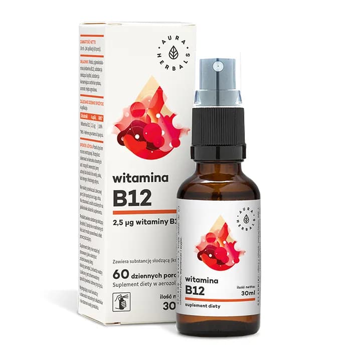 Aura Herbals Witamina B12 Forte 30 ml w aerozolu - zdjęcie 1