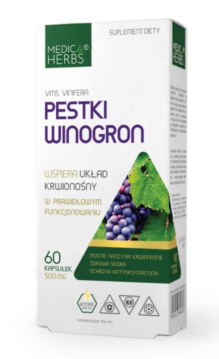 Medica Herbs Pestki Winogron OPC 60 kapsułek - zdjęcie 1