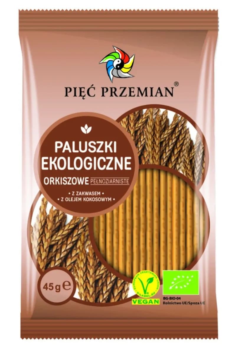 Pięć Przemian Paluszki orkiszowe pełnoziarniste BIO 45 g - zdjęcie 1