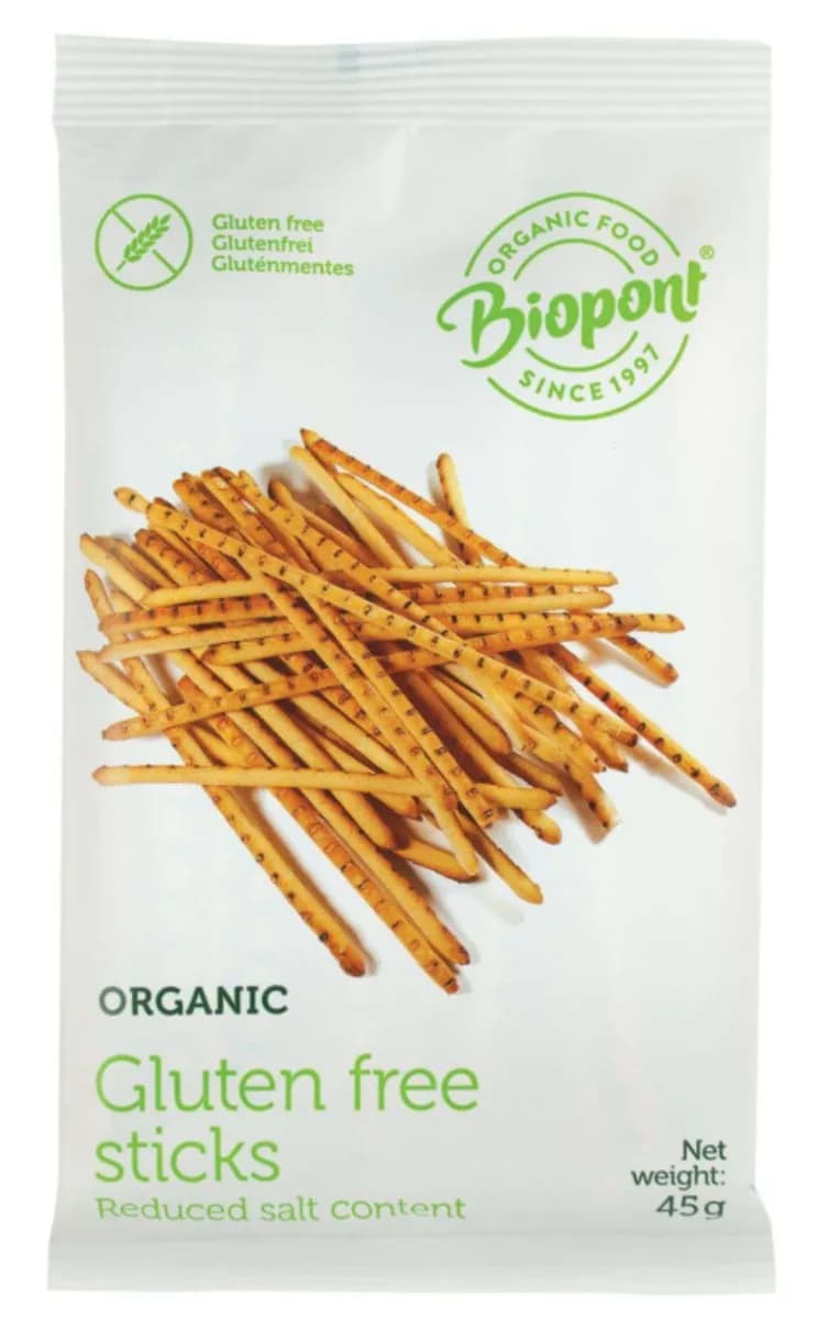 Biopont Paluszki Lekko Solone Bezglutenowe BIO 45 g - zdjęcie 1