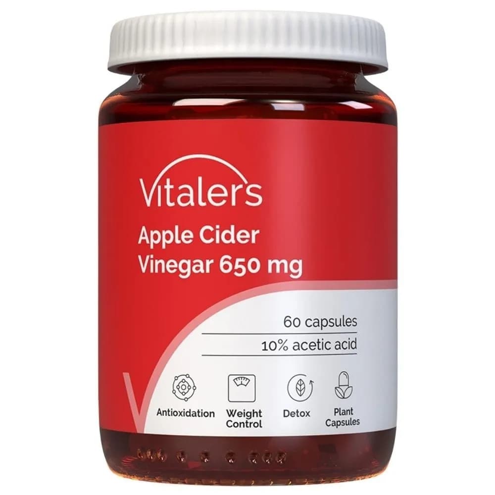 Vitaler's Ocet jabłkowy (Apple cider vinegar) 650 mg 60 kapsułek - zdjęcie 1
