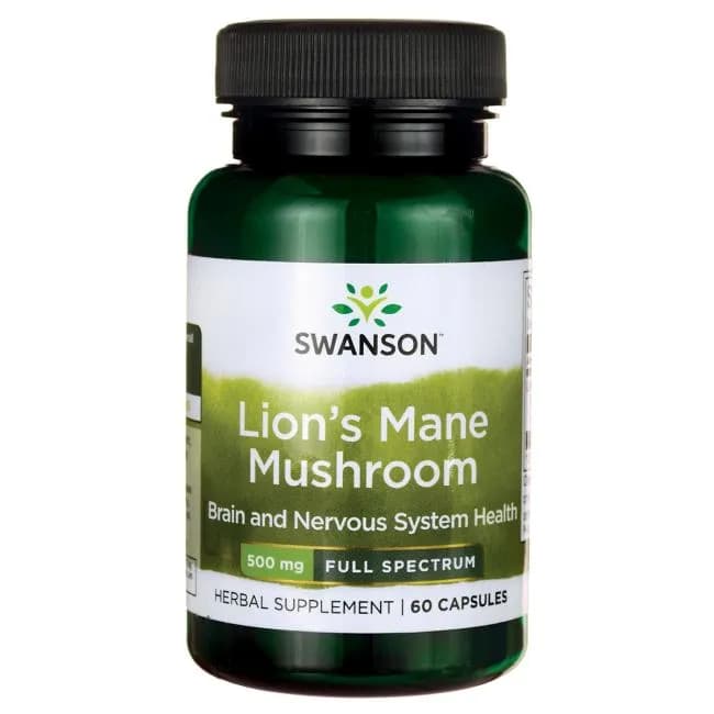 Swanson Lion's Mane (Soplówka jeżowata) 500 mg 60 kapsułek - zdjęcie 1