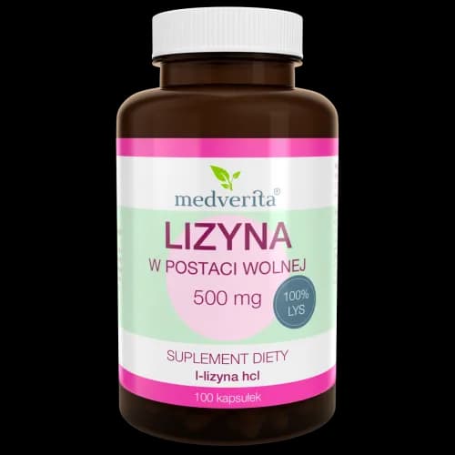 Medverita Lizyna 500 mg 100 kapsułek - zdjęcie 1