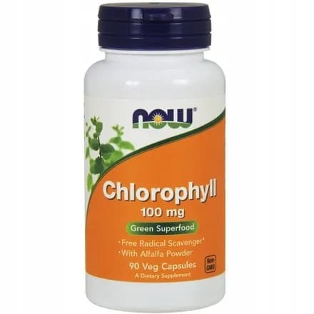 Now Foods Chlorofil 100 mg 90 kapsułek - zdjęcie 1